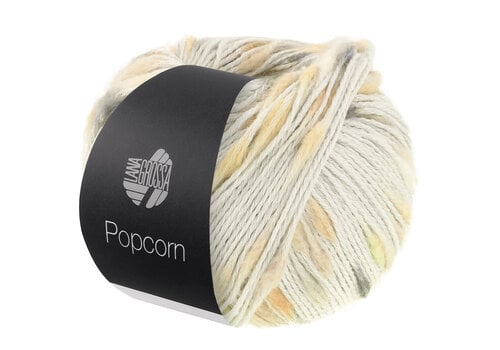 Lana Grossa Popcorn - 010 Zilvergrijs/Beige/Grijs/Donkergrijs