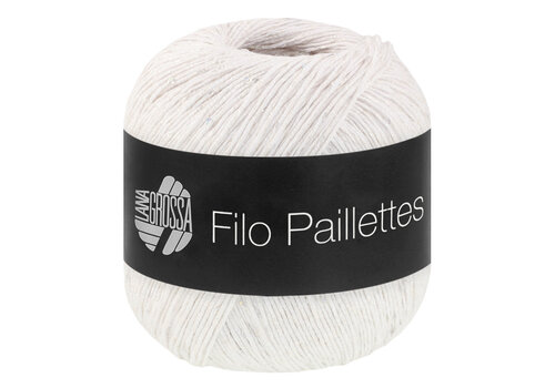 Lana Grossa Filo Paillettes 001 - wit