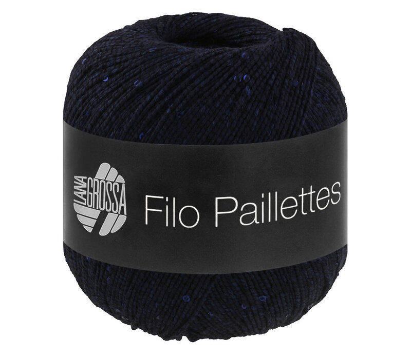 Filo Paillettes 015 - middernachtblauw
