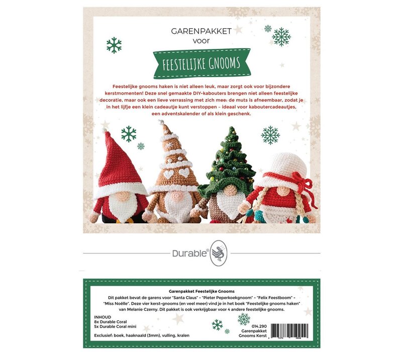 Garenpakket Feestelijke Gnooms Kerst