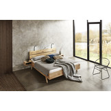 Key West Rough Platform bed solid oak