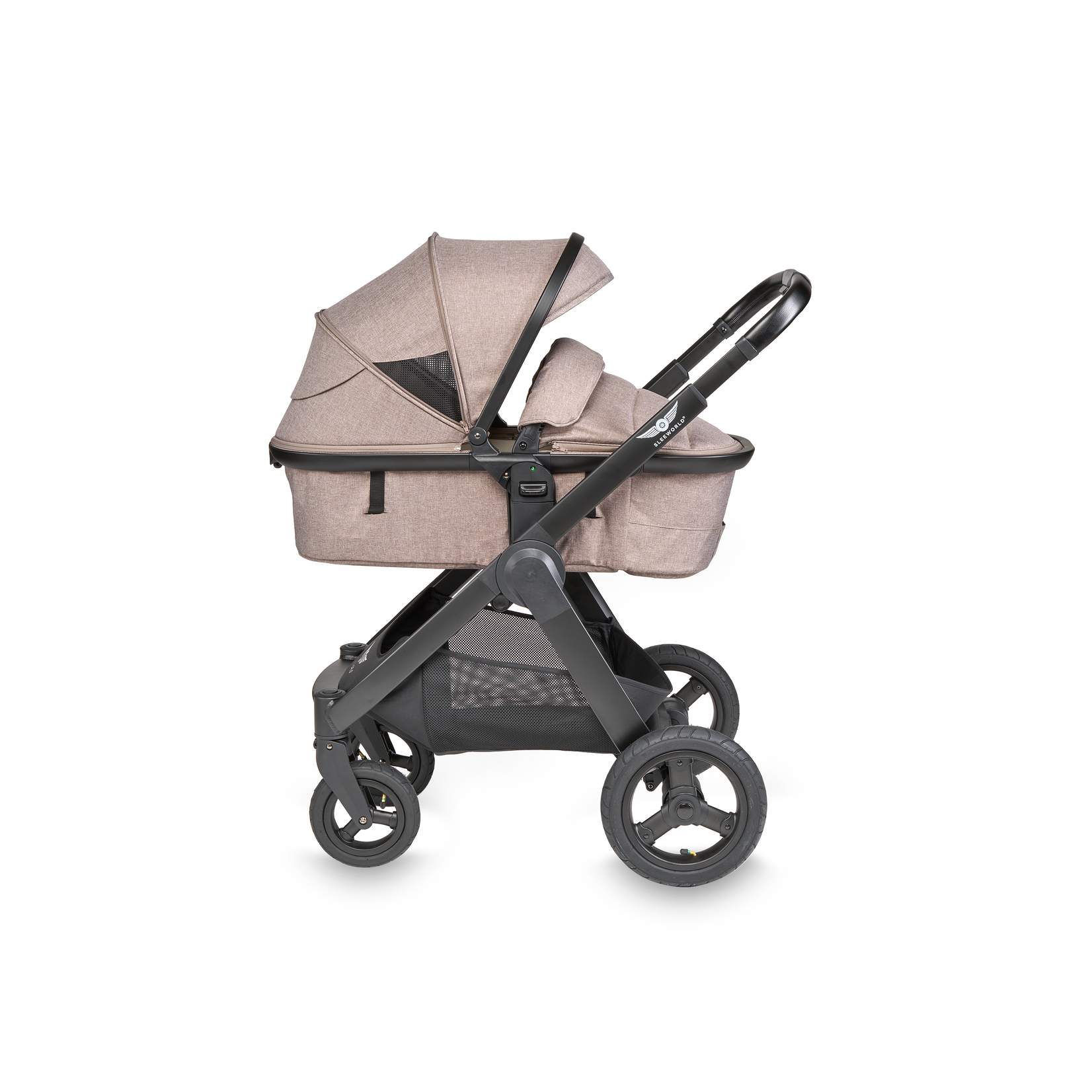 Sleeworld Sleeworld Supreme Kinderwagen | Light Brown/Black