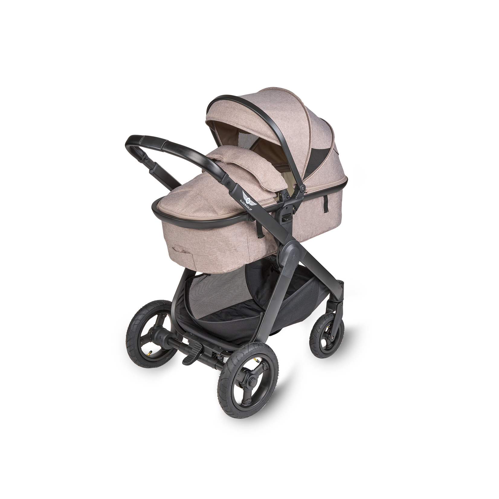 Sleeworld Sleeworld Supreme Kinderwagen | Light Brown/Black