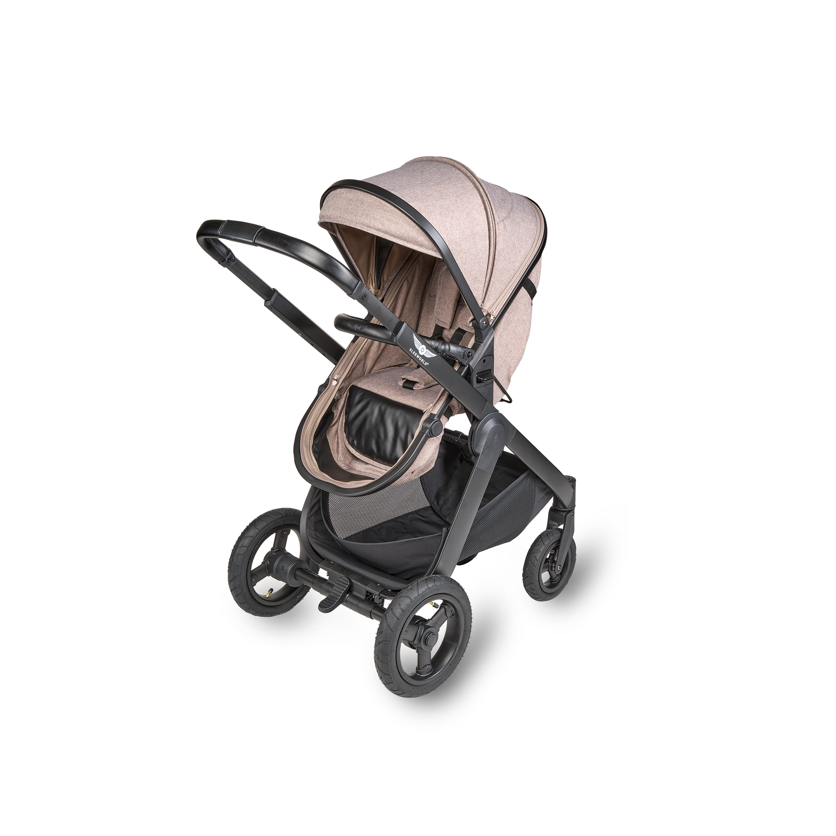 Sleeworld Sleeworld Supreme Kinderwagen | Light Brown/Black