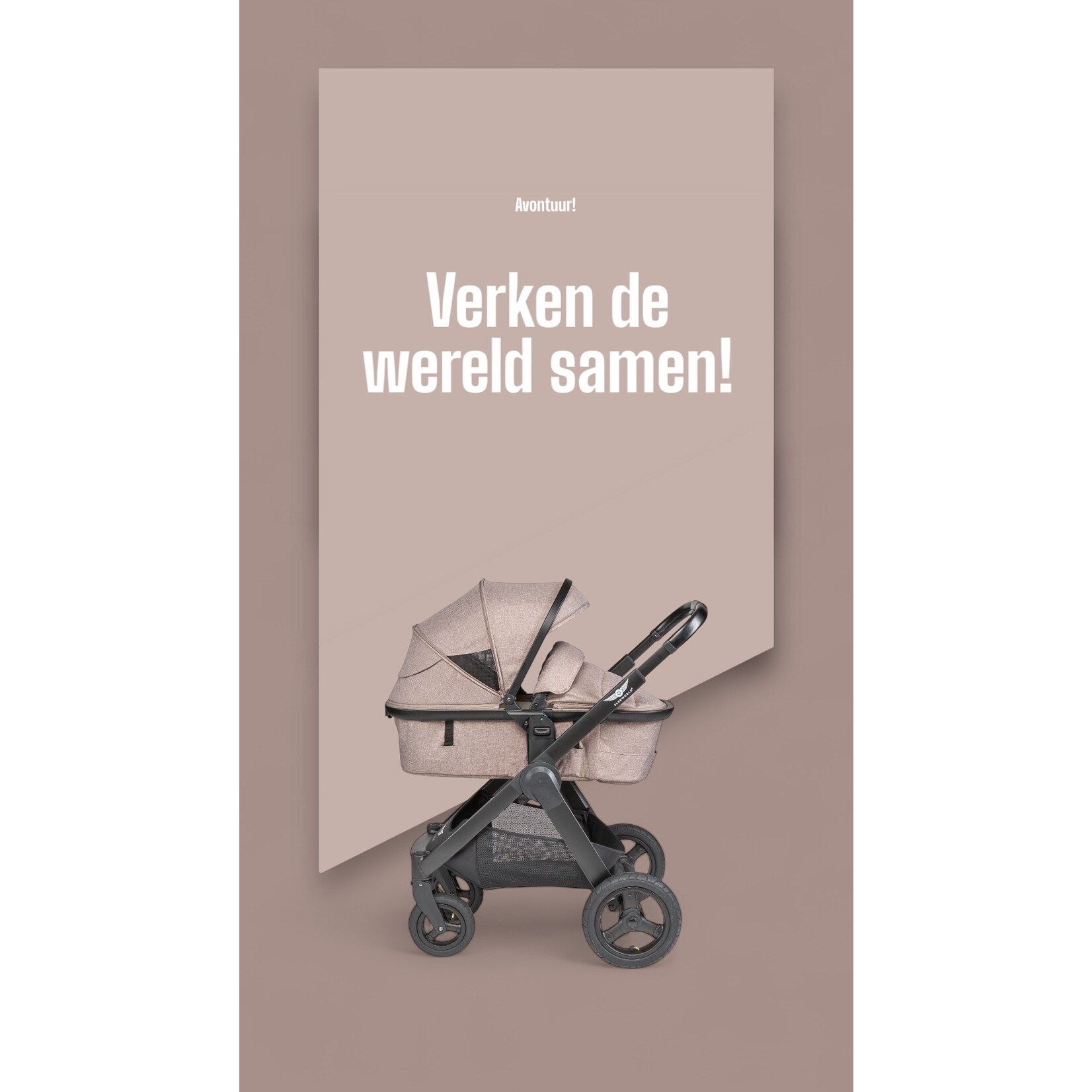 Sleeworld Sleeworld Supreme Kinderwagen | Light Brown/Black