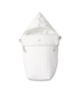 First First - angels nest for baby car NILS ETHNIC WHITE - white-beige