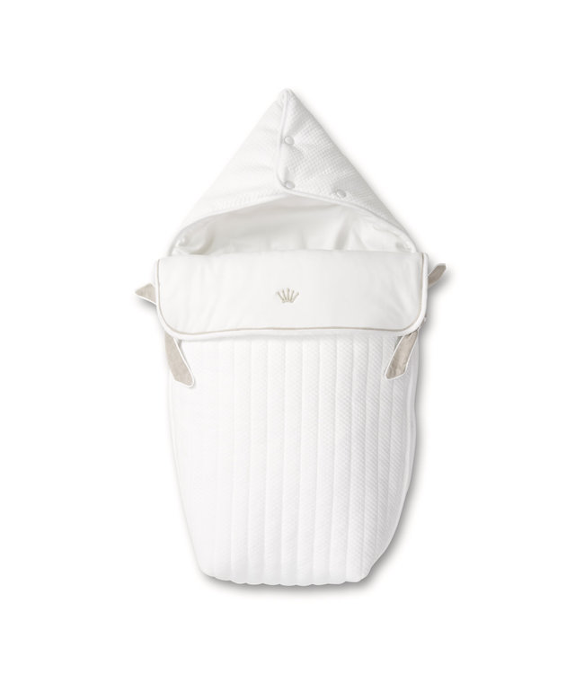 First First - angels nest for baby car NILS ETHNIC WHITE - white-beige