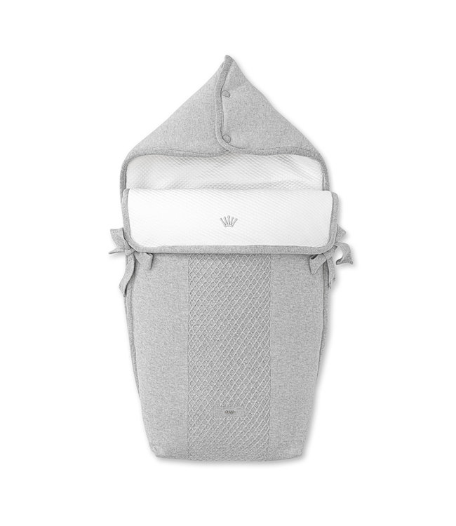 First First - angels nest for baby car NIKI CRYSTAL GREY - grey