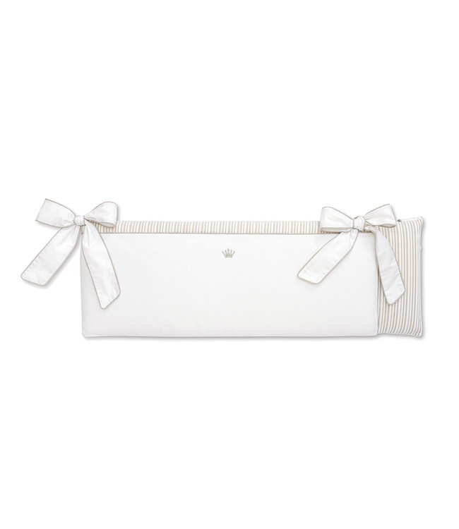 First First - bumper for cot REGI ETHNIC WHITE - white-beige