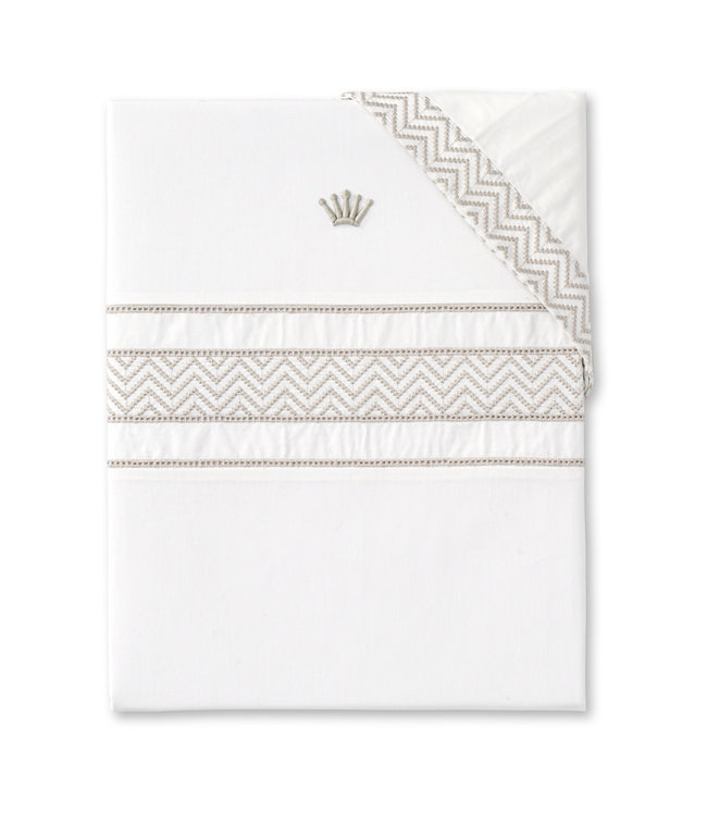 First First - duvet cover for bed ROSI ETHNIC WHITE - white-beige