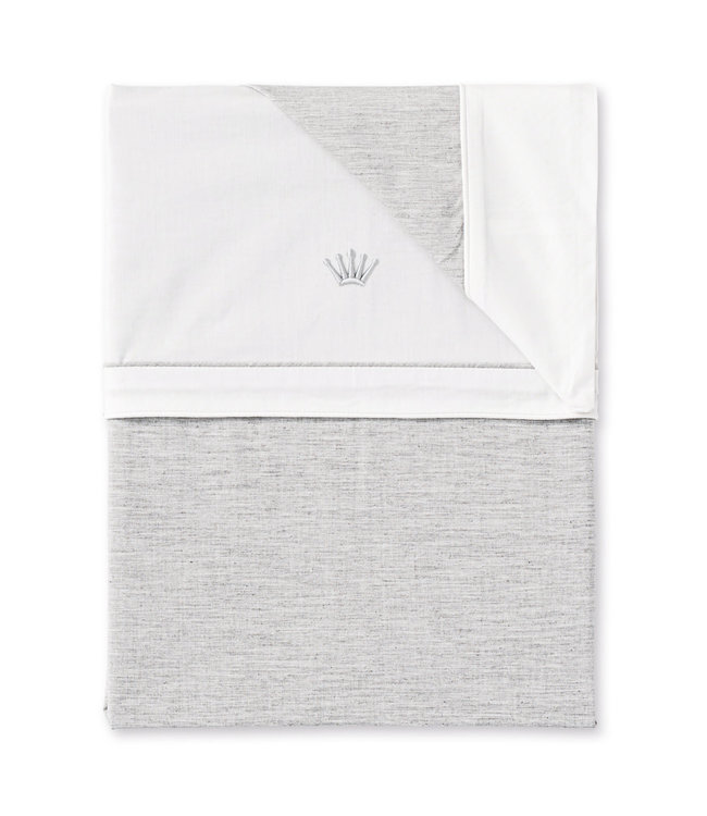 First First - duvet cover for bed VERSA CRYSTAL GREY - white-grey