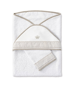 First First - bath cape   ARNE ETHNIC WHITE - white-beige