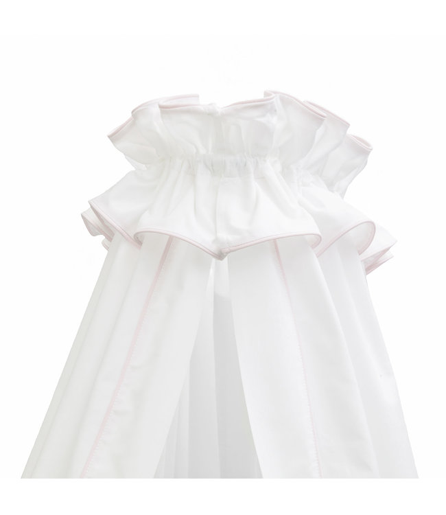 First First - canopy for cot VERONA CRYSTAL PINK - white-blushpink
