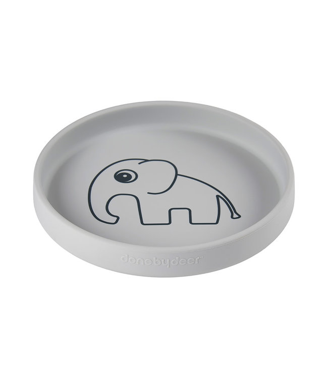 Done by Deer Done by Deer - Silicone plate, Elphee, Grey