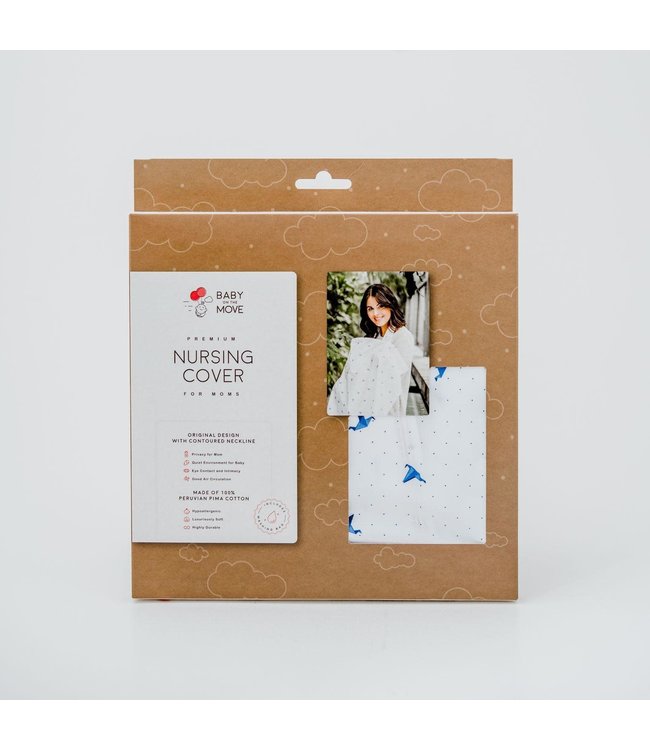 Baby on the move Baby on the move - Borstvoedingsdoek - Origami Birds BLUE