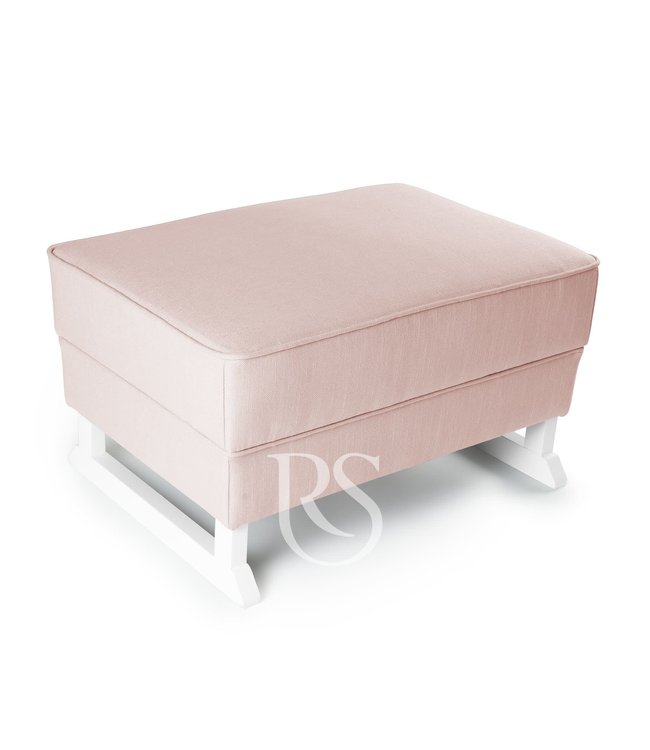 Rocking Seats Rocking Seats - Bliss Footstool - blush pink, white legs