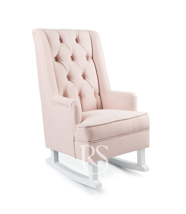 Rocking Seats Rocking Seats - Kids Schommelstoel Royal Rocker Blush Pink. White Legs
