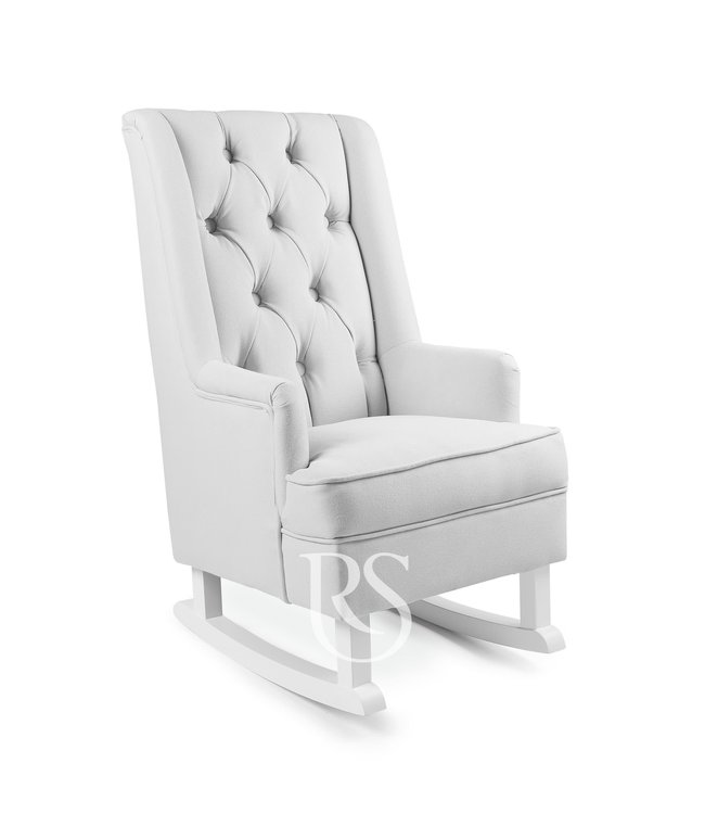 Rocking Seats Rocking Seats - Kids Schommelstoel Royal Rocker Silver Grey. White Legs