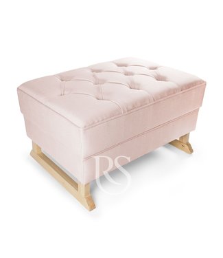 Rocking Seats Rocking Seats - Royal Voetenbank Blush Pink. Natural Legs