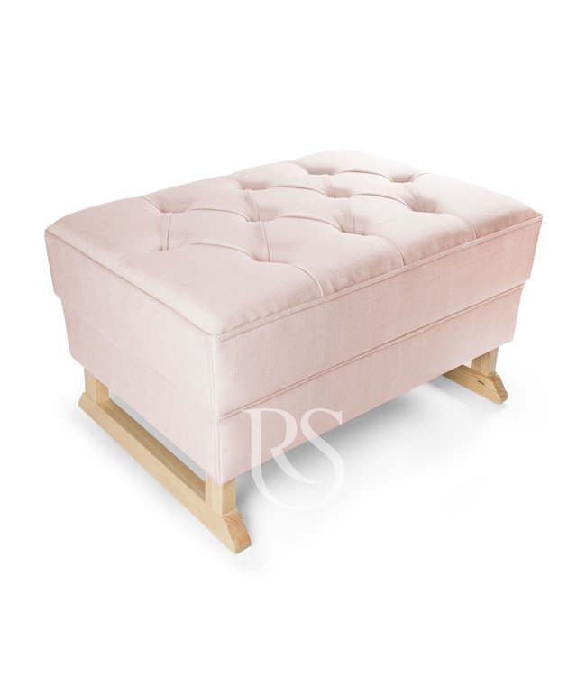 Rocking Seats Rocking Seats - Royal Footstool - blush pink, natural legs