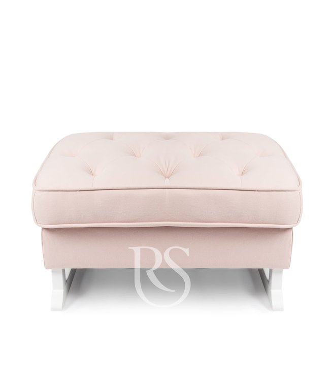 Rocking Seats Rocking Seats - Royal Footstool - blush pink, white legs