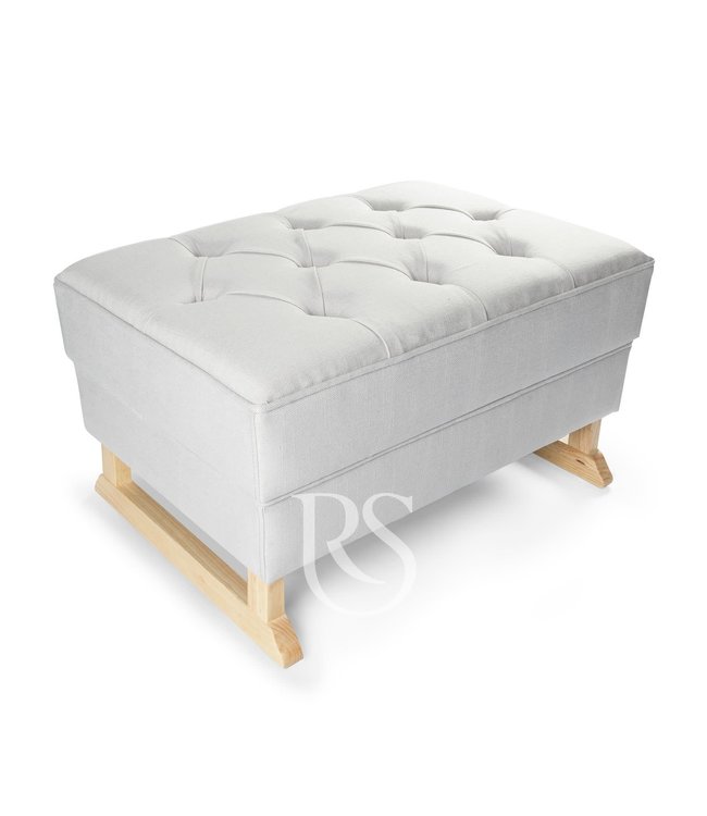 Rocking Seats Rocking Seats - Royal Footstool - silver grey, natural legs