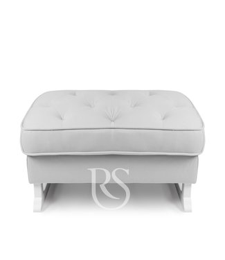 Rocking Seats Rocking Seats - Royal Footstool - silver grey, white legs