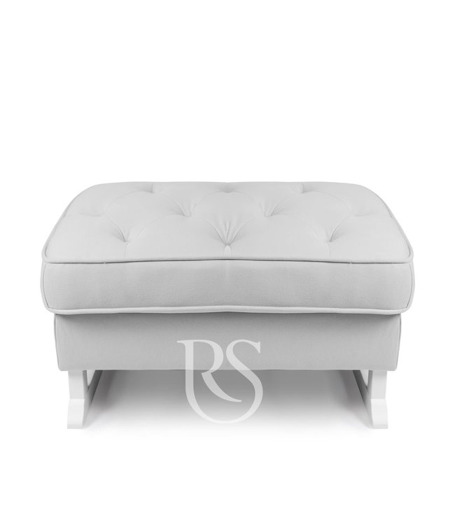 Rocking Seats Rocking Seats - Royal Footstool - silver grey, white legs