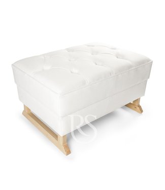 Rocking Seats Rocking Seats - Royal Footstool - snow white, natural legs