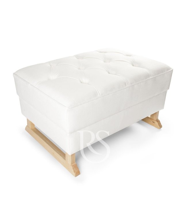 Rocking Seats Rocking Seats - Royal Footstool - snow white, natural legs