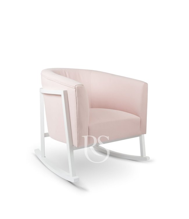 Rocking Seats Rocking Seats - Schommelstoel Cruz Rocker Blush Pink. White Legs