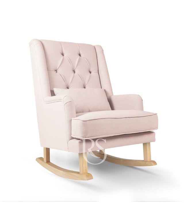 Rocking Seats Rocking Seats - Royal Rocker - blush pink, natural legs