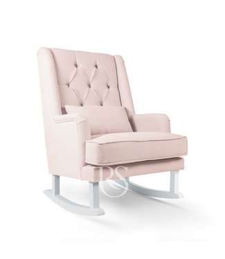 Rocking Seats Rocking Seats - Schommelstoel Royal Rocker Blush Pink. White Legs