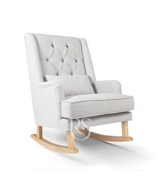 Rocking Seats Rocking Seats - Schommelstoel Royal Rocker Silver Grey. Natural Legs