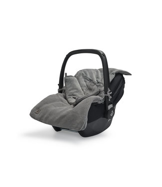 Jollein Jollein - Voetenzak voor Autostoel & Kinderwagen - Basic Knit - Stone Grey