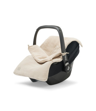 Jollein Jollein - Voetenzak voor Autostoel & Kinderwagen - Basic Knit - Nougat