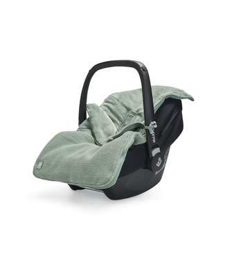 Jollein Jollein - Voetenzak voor Autostoel & Kinderwagen - Basic Knit - Forest Green