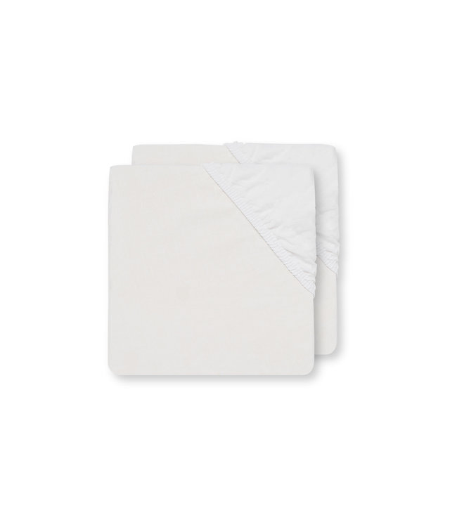 Jollein Jollein - Hoeslaken Wieg Jersey 50x90cm - Wit