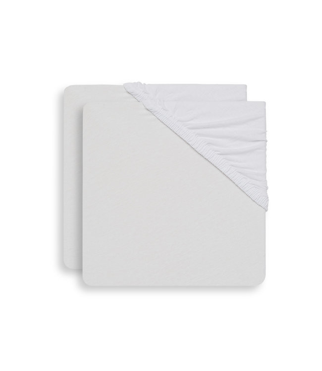 Jollein Jollein - Hoeslaken molton 40/50x80/90cm White (2pack)