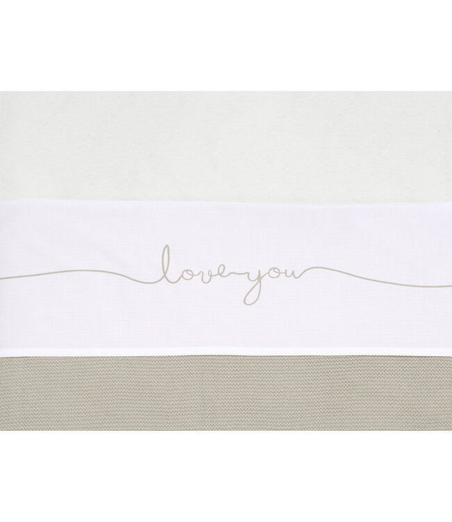 Jollein Jollein - Laken Ledikant 120x150cm Love you Nougat