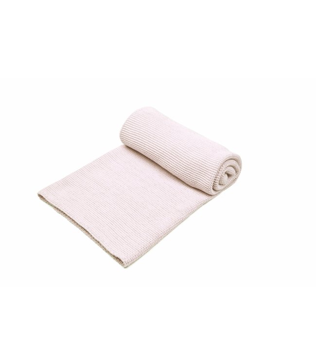 Poetree Kids Poetree Kids - Gebreide deken 100% Katoen Marbella - Poudre