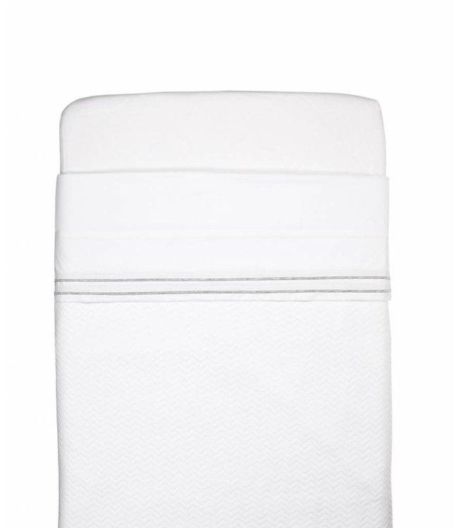 Poetree Kids Poetree Kids - Ledikantlaken (110x140) - Chevron Light Grey