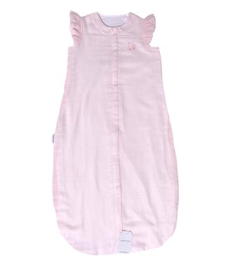 Poetree Kids Poetree Kids - Muslin Sleepingbag Light Pink shoulder ruffle -90cm