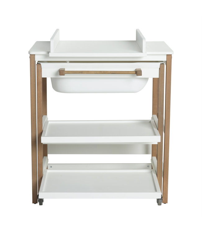 Quax Quax - Luiertafel Met Bad Smart - White - Naturel
