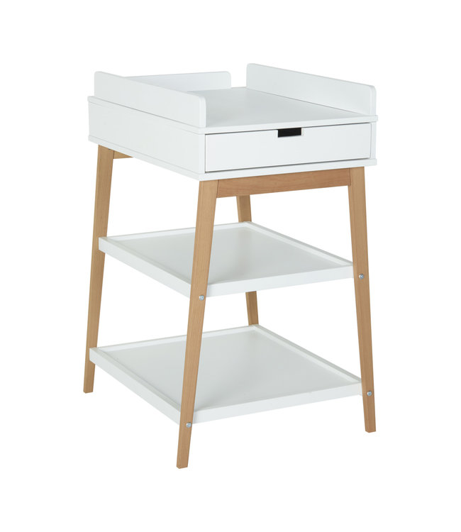 Quax Quax - Luiertafel Hip + Lade - White/Naturel