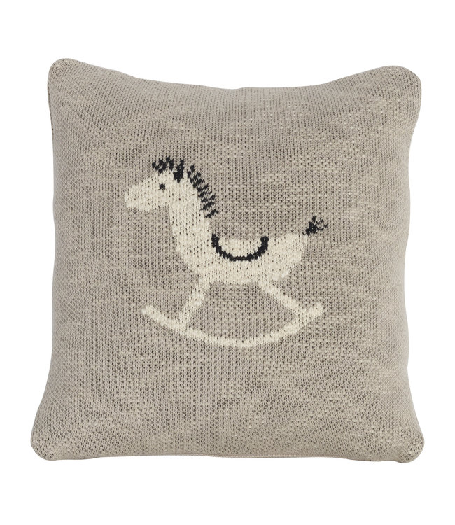 Quax Quax - Tricot - Kussen - 30*30 Cm - Rocking Horse