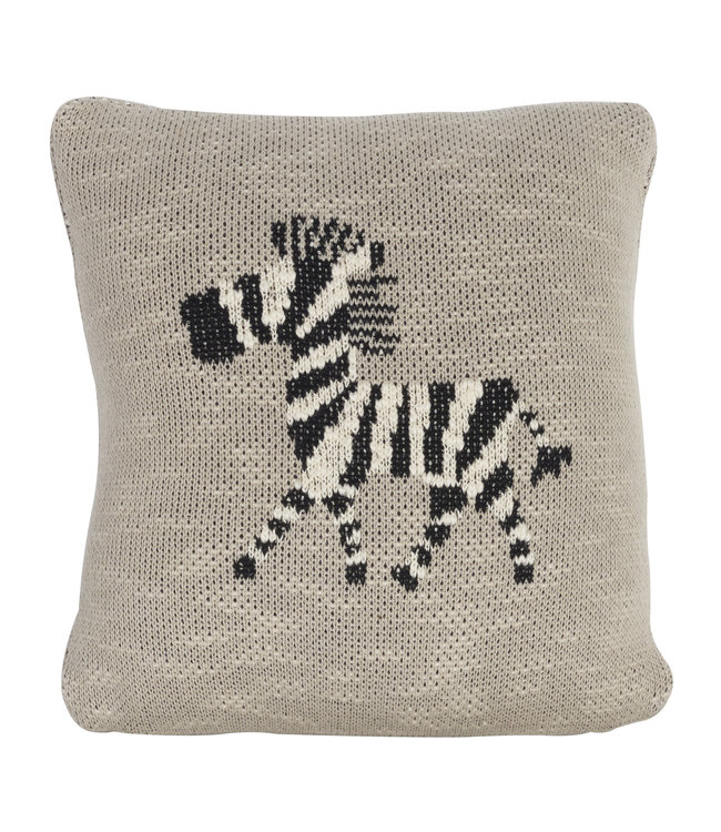Quax Quax - Tricot - Kussen - 30*30 Cm - Zebra