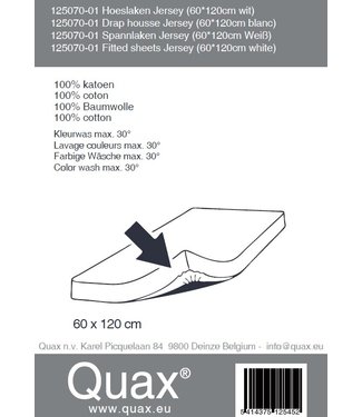 Quax Quax - Hoeslaken Jersey 60x120cm - Wit