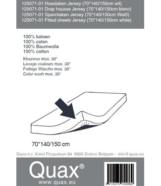 Quax Quax - Hoeslaken Katoen 70x140/150cm - Wit