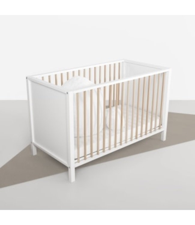 Quax Quax - Bed Nordic 120 * 60 Cm - White & Naturel